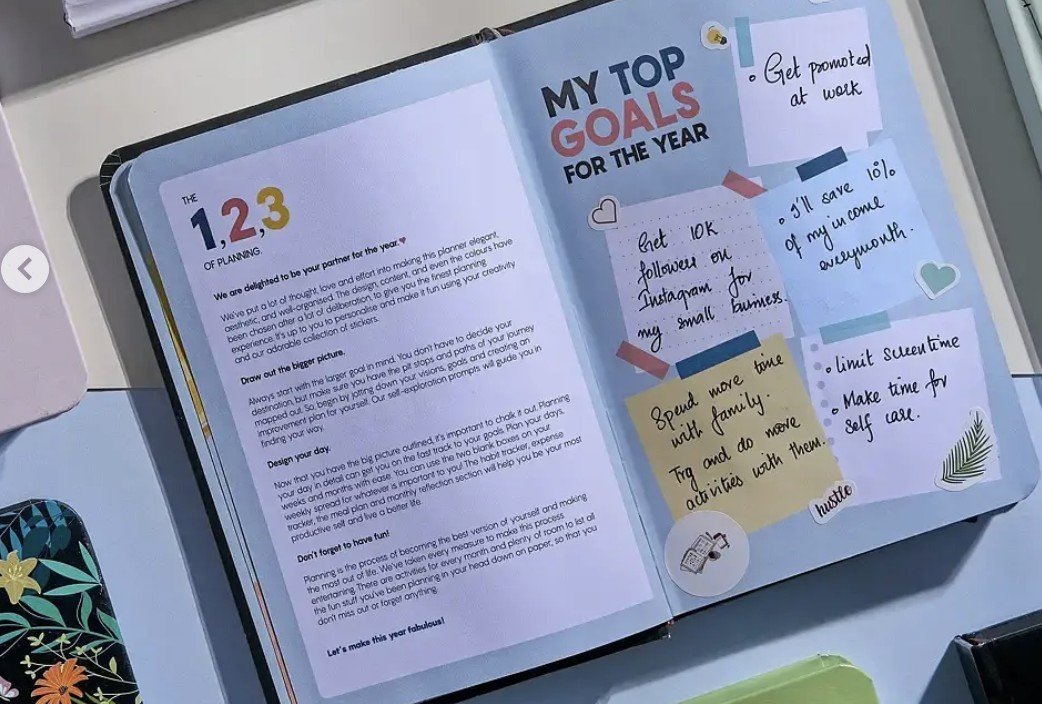 Planner interior — the product’s real argument is on the inside pages