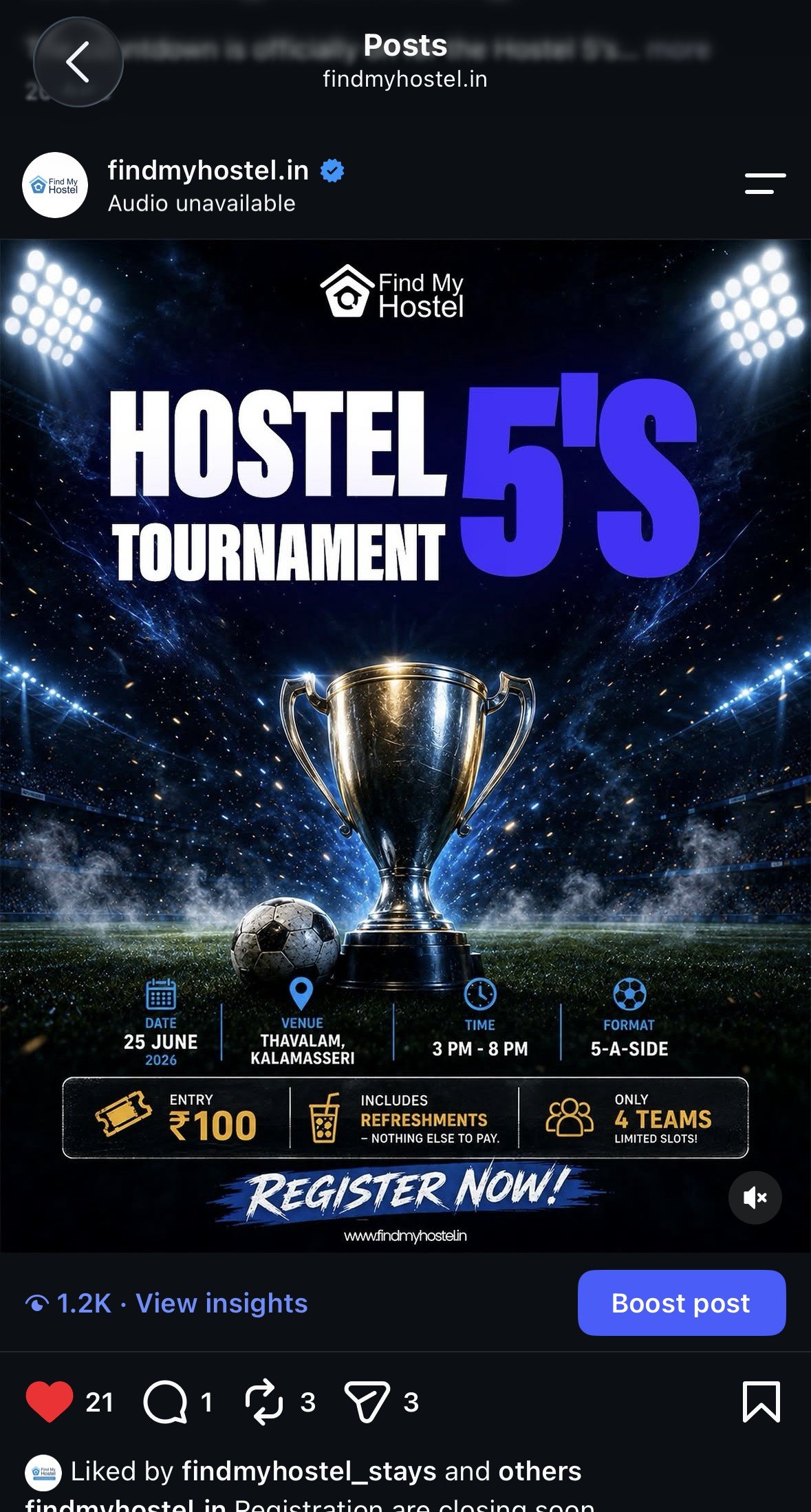 The Women’s Hostel 5’s tournament with FemiSafe, and the World Cup screening at Kerala Startup Mission