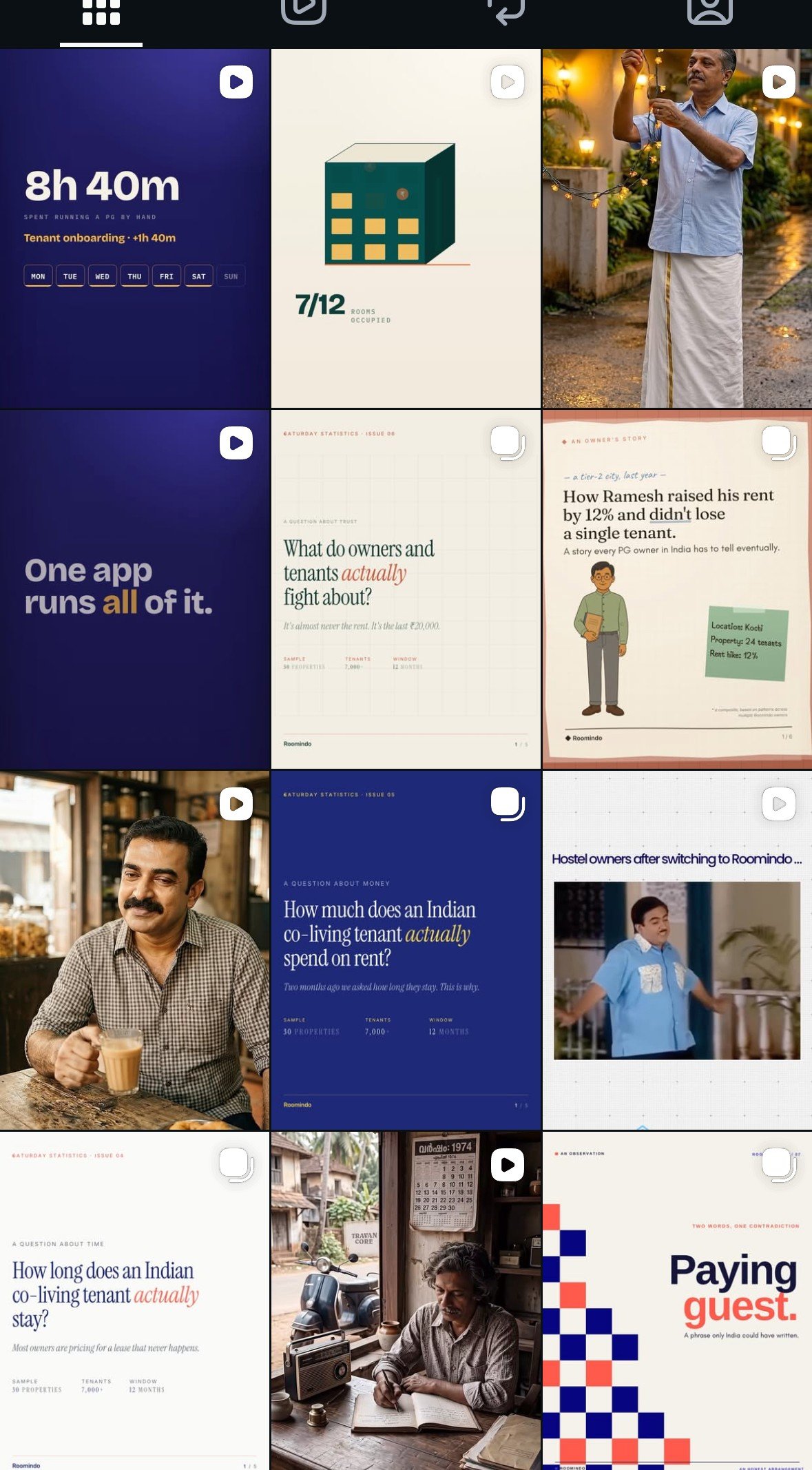 Owner’s stories, the 8h 40m time-cost series, and product framed as relief rather than feature